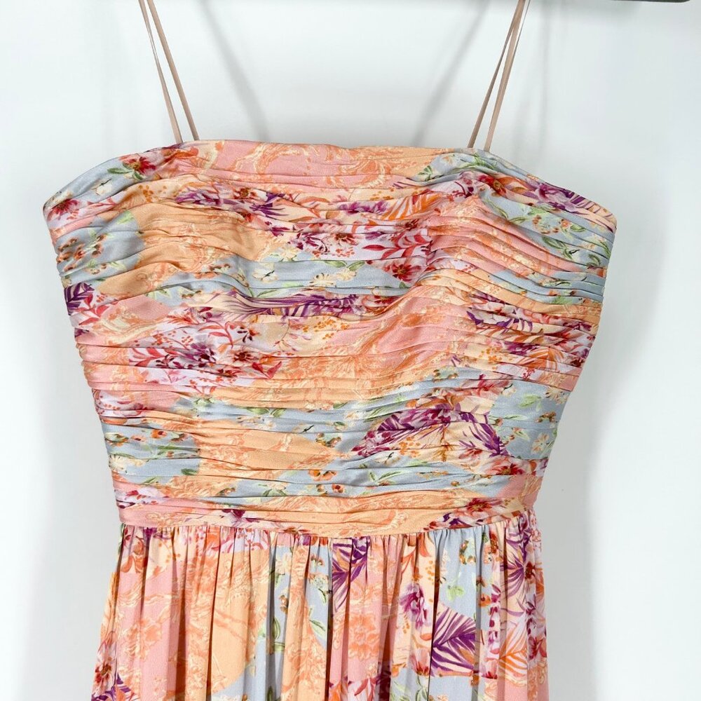 Amur Kallia Floral Patchwork Wide-Leg Strapless Jumpsuit - Picture 4 of 10